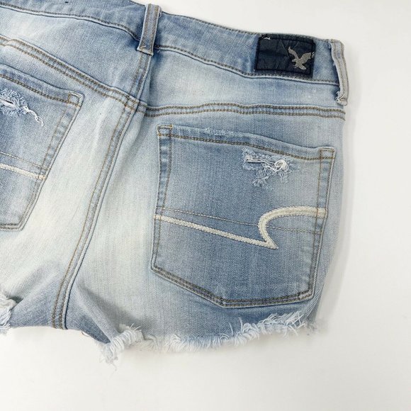 American Eagle Hi Rise Shortie Jean Shorts 2 - Picture 6 of 9